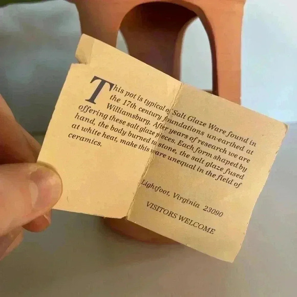 WILLIAMSBURG POTTERY Terracotta Lantern Hanging or Standing 7 1/4" Tall - Picture 10 of 13